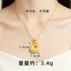 Colgante de Escamas de Dragón para la Fortuna y la Riqueza de Venta Caliente en Tiktok, Popular Collar con Forma de Corazón de Oro Arena, Sensación de Alta Gama, Color Duradero, Accesorio de Calabaza