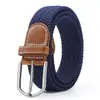 Popular cinturón universal para hombre y mujer, multicolor, transpirable, tejido elástico, lona, hebilla de pasador, elástico, cinturón casual coreano para pantalones