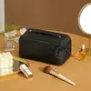 Bolsa de Higiene Pessoal para Viagem, Separação Seca e Úmida, Bolsa de Armazenamento Transparente à Prova d'Água, Grande Capacidade, Portátil para Viagem de Negócios Hotel Maquiagem Bolsa de Higiene Pessoal
