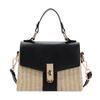 Bolso de mujer 2024 nuevo bolso de hombro para mujer moda cierre bolso de paja casual portátil textura bandolera pequeño bolso cuadrado