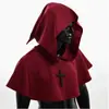 Gorro de Punta con Cordones para Amazon Transfronterizo, Capa Corta, Chal Decorativo Versátil de Color Sólido Blanco, Capa de Halloween para Hombres y Mujeres
