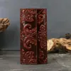 Carteira de Couro Genuíno de Alta Qualidade Estilo Chinês Original com Relevo para Mulheres, Versão Longa 70% de Desconto Clutch de Grande Capacidade com Múltiplos Compartimentos para Cartões