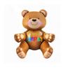 Globo de película de aluminio con forma de oso sentado tridimensional 3D, estilo coreano, ideal para decoración de fiestas de bodas y cumpleaños infantiles.