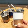 Copo de Café Portátil para Carro com Ventosa e Tampa, Alto Valor de Cor, para Uso Externo, Acampamento ao Ar Livre, Aço Inoxidável 304 de Camada Única