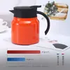 Termo de Acero Inoxidable 316 Gran Capacidad Asa de Doble Capa Olla para Estofado Tetera Portátil Separación de Agua y Té Tetera para Preparar Té Portátil