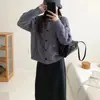 Cárdigan de Punto Trenzado LEKA para Mujer, Estilo Coreano Otoño e Invierno, Nuevo, Cuello Redondo, Suéter Corto Suave, Top Holgado