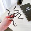 Dovii Jewelry Pinza Grande Metálica con Forma de Serpiente Estilo Frío Pinza de Tiburón Pinza de Garra para Recogidos Altos Accesorios para el Cabello