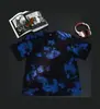 Camiseta tie-dye lavada de algodón puro de peso pesado de 230 g, retro transfronteriza, talla grande, corte holgado, hombros caídos, manga corta moderna, venta al por mayor