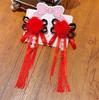 Hanfu pequena princesa cocar estilo antigo borla hairpin estilo chinês grande vermelho hairpin menina Hanfu acessórios de cabelo feminino