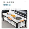 Mesa de centro sala de estar oficina en casa vidrio templado mesa de té simple moderna italiana apartamento pequeño mesa rectangular