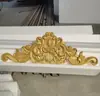 Estilo Europeo Villa Pared Exterior Entrada Puerta Decoración Triangular de Flores Tablero de Flores de Espuma EPS Forma de Tejado de Villa de Acero Ligero Relieve