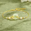 Pulseira de Javali de Bambu Original com Fivela de Segurança Pulseira de Jade Hetian Prata Esterlina 999 Estilo Chinês Novo Retrô Tendência Nacional Joias de Alto Padrão