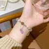 Pulseira de cristal super brilhante elegante com contas feminina tendência ins versátil pulseira de temperamento de estudante para namorada e irmãs joia