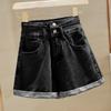 Shorts Jeans Feminino Verão 2021 Novo Estilo Coreano Solto Em Forma de A Slim Look All-Match Cintura Alta Exterior Vestindo Hot Pants Trendy ins