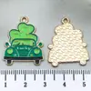 Trébol Gota de Aceite Aleación Suerte Irlandesa Colgante Pulsera Pendientes Llavero Accesorios de Joyería DIY