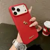 Funda de Teléfono 3D de Pony Dorado de Año Nuevo para Apple 16/17 Pro, Textura de Cuero Ip15, Festiva para 14, Unisex para 13, 12
