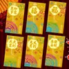 2027 Año del Cordero Sobre Rojo Hojuelas Doradas Escarchado Creativo Dibujos Animados 3D Zodiaco Cien Yuan Mil Yuanes Sobre de Dinero de la Suerte Bolsa de Sobre Rojo de Año Nuevo