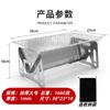 Produto Popular Transfronteiriço Ferramenta Estilo Camping Churrasco Dobrável Cartão Aço Inoxidável Portátil Pequeno Fogão a Carvão Churrasqueira