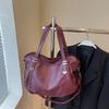 Bolsa de Ombro Casual Retrô de Grande Capacidade Comércio Exterior Nova Bolsa Tote Simples e Portátil Commuter Versátil Bolsa Transversal de Meia-Idade