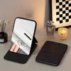 Espejo de maquillaje pequeño portátil, espejo de mano plegable para retocarse para viajar, espejo plegable para dormitorio de estudiante, espejo portátil mini
