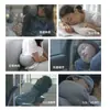 Almofada de Partículas Estilo Japonês, Almofada de Pescoço Listrada, Almofada de Viagem, Almofada de Pescoço para Avião, Almofada de Suporte para Pescoço, Almofada para Viagens Longas, Pode Ser Preenchida com Roupas