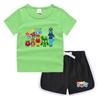 Conjunto de Camiseta de Manga Corta Redonda y Shorts de Verano para Niños 2026 Estilo Coreano Casual Absorbente de Sudor Color Caramelo Sudadera para Bebé