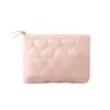 Nueva bolsa de almacenamiento de mano Feifan Latido del Corazón, bolsa de maquillaje acolchada de colores dulces, bolsa de almacenamiento portátil, organizador de maquillaje