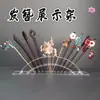Soporte de Exhibición Multicapa de Acrílico para Pasadores y Accesorios para el Cabello con Ranuras y Estantes de Almacenamiento