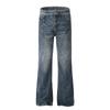 Jeans micro-flared vibe punk fashion marca lavada velha solta calças largas masculinas hippie casual pernas largas
