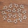 6 Colores 10X12Mm Aleación de Zinc Accesorios DIY Mini Recorte Estrella de Cinco Puntas Colgante Charm Collar Pulsera Accesorios
