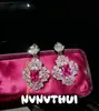 Joyería de Alta Gama Paparatcha Impatiens Anillo Floral Rosa de Piedras Preciosas Aretes Florales de Pedrería Hechos a Medida para Mujer Rica