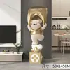 Modelo Novo Alemão 2026 Urso Grande Violento Decoração de Chão para Sala de Estar ao Lado do Sofá com um Toque de Luxo Leve e Sensação de Alto Padrão