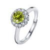 Anillo de plata de ley 925 para mujer, resistente a la decoloración, imitación de diamantes de colores Mosan, serie transfronteriza, joyería europea y americana al por mayor