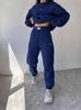 Conjunto Transfronterizo de Comercio Exterior Amazon: Conjunto de Dos Piezas: Sudadera de Manga Larga con Cuello Redondo y Pantalones Deportivos Elásticos, Adecuado para Ir al Trabajo, Cómodo y Casual