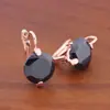 Venta caliente transfronteriza aretes de zirconita redondos de 12 mm aretes de moda europea y americana de alto sentido para el verano pendientes 2024