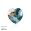 Joyería con forma de corazón de cristal natural de 20 mm transfronteriza para hombres y mujeres, regalo del Día de San Valentín, piedra en bruto pulida, adorno con forma de corazón de piedra semipreciosa no poroso