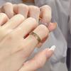 Anillo de Hielo Triturado Dorado Anillo Sólido de Luz Diseño Nicho de Lujo para Novia Anillo de Pareja 520 Regalo para el Día de la Madre