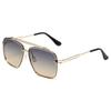 17302 Gafas de Sol de Pesca Metálicas de Doble Puente de Moda Europea y Americana para Hombre Nuevas de Cruzada Street Photography Gafas de Sol Modernas con Acabado de Alta Gama