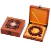 Caja de pulsera hueca de madera amarilla al por mayor Caja de cuentas de Buda caja de joyería joyería de jade caja de regalo caja de manualidades caja de joyería