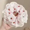Laço de Cabelo de Renda Doce, Scrunchie de Luxo Estilo Coreano, Laço de Cabelo Extra-Grande para Coque, Corda de Cabelo para Rabo de Cavalo, Acessório de Cabelo