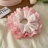 Scrunchie de Renda Xadrez Suave Estilo 2026 para Mulheres, Prendedor de Cabelo para Coque Grande Rabo de Cavalo Baixo, Acessório de Cabelo Estilo Ballet