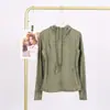 Jaqueta com Capuz Lulu em Estoque com Etiqueta, Entrega Direta, Roupa para Corrida e Yoga, Cardigan Esportivo Slim-Fit com Zíper