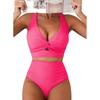 2025 Exportación Nuevo Sexy Push-Up Talla Grande Bikini para Mujer Europeo y Americano Vacaciones en la Costa Traje de Baño de Dos Piezas