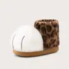 Bola de Neve Gato Garra Botas de Algodão Pai-Filho Cobertos Sapatos de Algodão Feminino Inverno Casa Interior Veludo Quente Casal Pantufas de Algodão Masculino