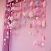 Cortina suspensa em nuvem, cortina de porta em forma de coração para meninas, estilo Ins, decoração de quarto infantil, divisória, cortina suspensa, ornamentos para pendurar na porta sem perfuração