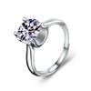 925 anel de prata mulheres leve estilo de luxo mosang diamante distinto niutou anel de casamento com certificado proposta anel joias cross border