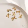 Pingente Estéreo de Borboleta em Ouro 14K Preenchido com Preservação de Cor Acessórios de Laço de Areia Brilhante DIY Pulseira Joias Brincos Pingente Pendente