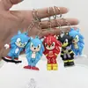 Llavero de Sonic de Dibujos Animados Super Sonic Figura 3D Colgante Pequeño Llavero de Coche Pequeño Regalo sonic