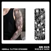 Pegatinas de Tatuaje Herbales de Brazo Completo Transfronterizas, Impermeables, de Larga Duración, No Reflectantes, Diseños de Tatuajes Realistas para Manos, Brazo de Flores, Brazo de Flor de Cerezo, Estilo Tradicional