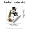 Conjunto de dois adesivos de Natal fofos estilo retrô de boneco de neve para vaso sanitário, autoadesivos e removíveis, para decorar tampas de vaso sanitário